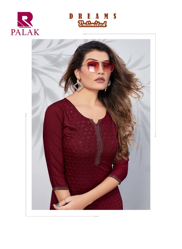 Raashi Palak Rayon Designer Exclusive Kurti Collection